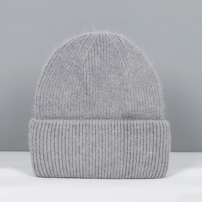 Women Winter Hat Real Rabbit Fur Winter Hats For Women Fashion Warm Beanie Hats Women Solid Adult Cover Head Cap