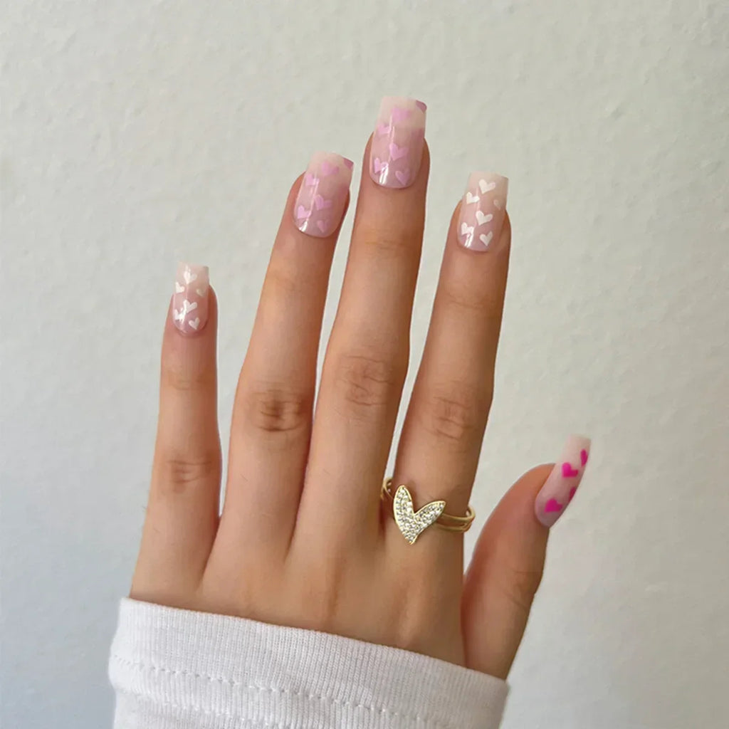 Romantic Heart Wearable Nail Art