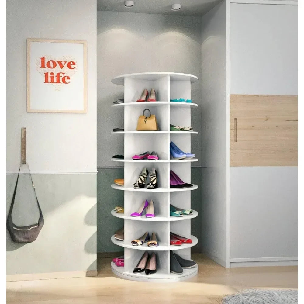 Rotating Shoe Rack 360° Original 7-tier Hold Over 35 Pairs of Shoes Home Furniture Cabinets for Living Room Reloving Cabinet