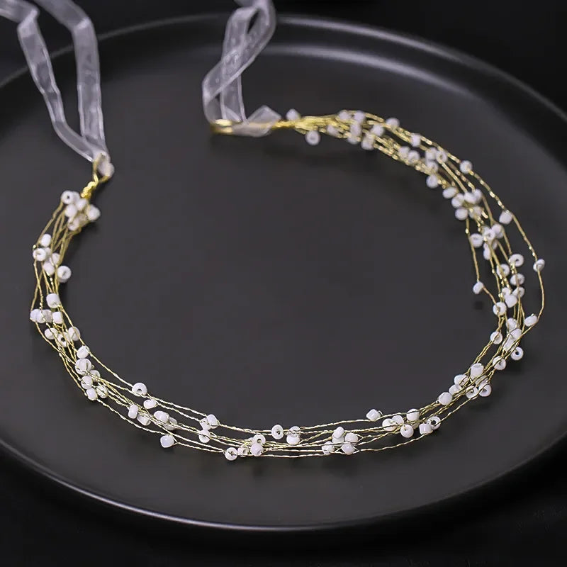Pearl Crystal Bridal Headband