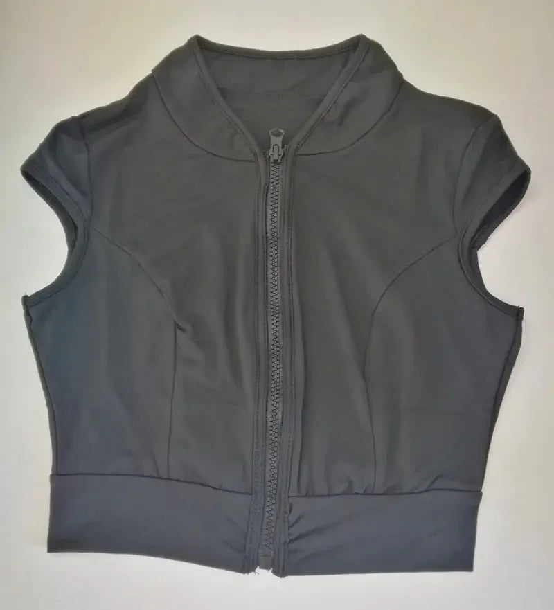 Yoga Top with Zipper Front