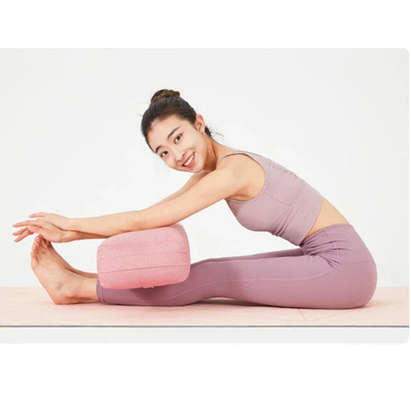Yoga Pillow Soft Washable Polyester Rectangular Portable Yoga Bolster Sleep Pillow Yoga Fitness Supplies