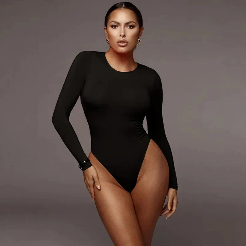 Fall Classic Long Sleeve Streetwear Bodysuit