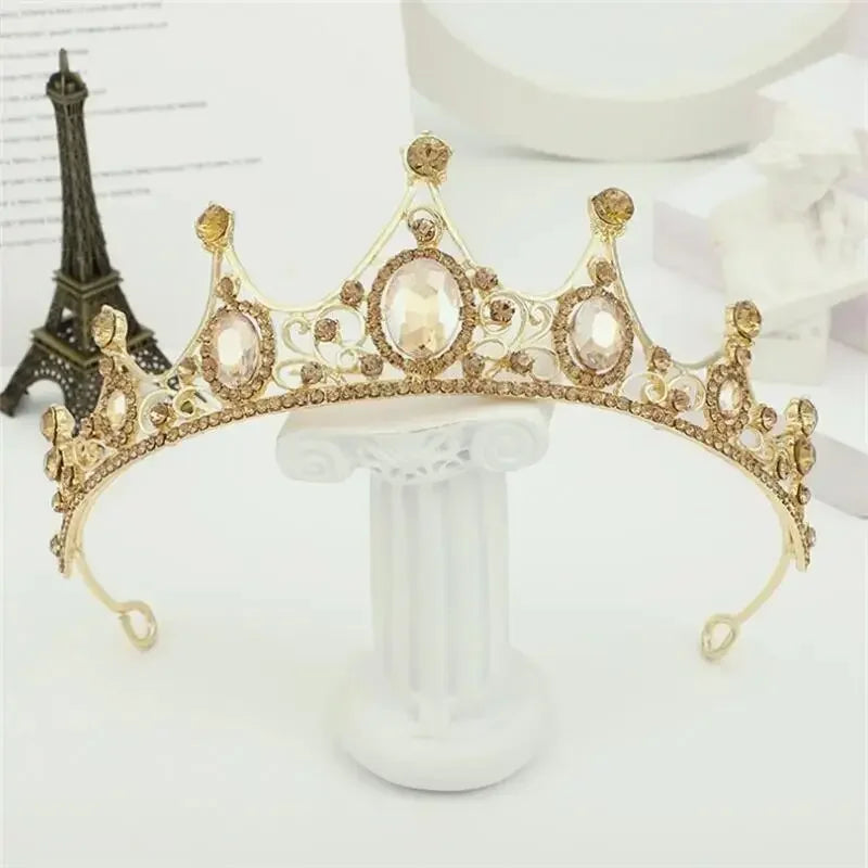 Vintage Baroque Bridal Wedding Tiaras and Crowns Women Bride Pageant Prom Hair Ornaments Wedding head Jewelry Accessories