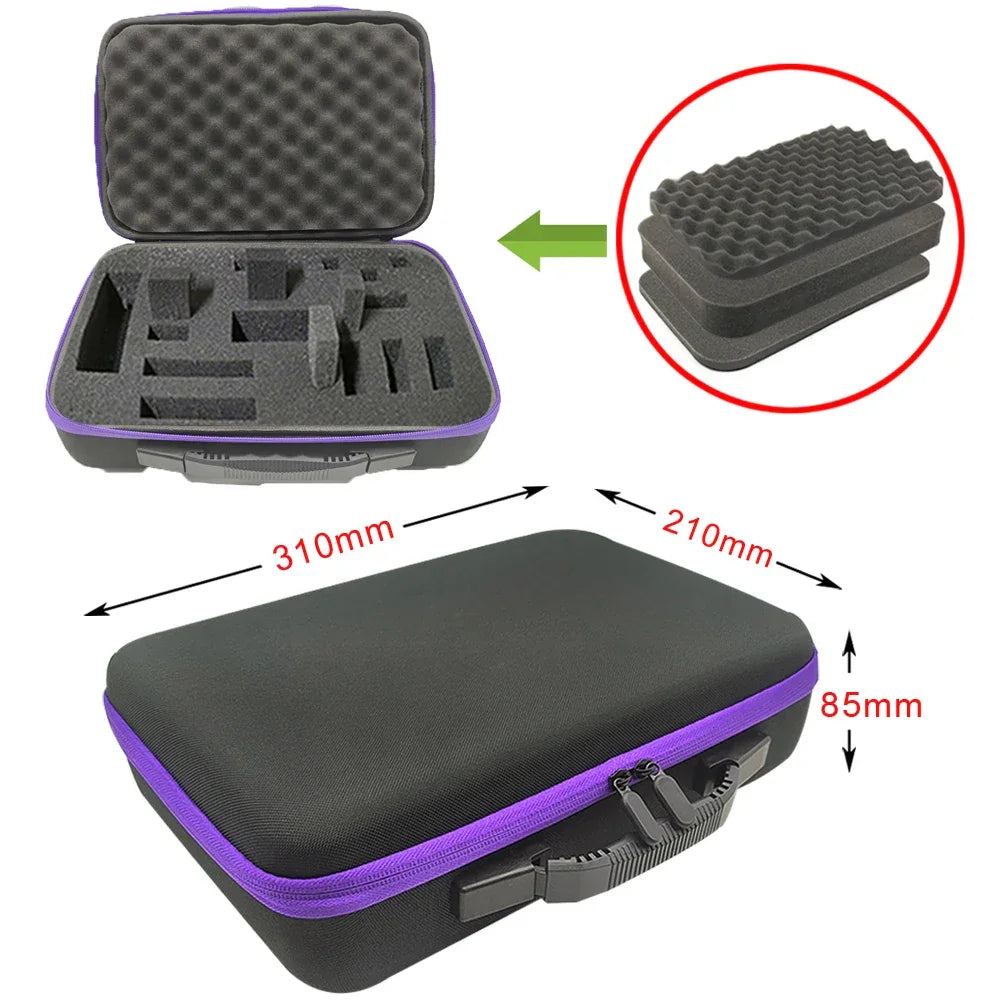 8 Slot Watch Storage Box Shockproof Watch Carry Case Organizer Protective Canvas EVA Hard Shell Zipper Watch Storage Case