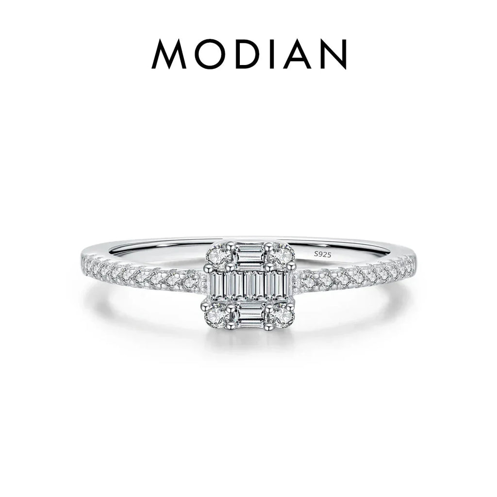Solid 925 Sterling Silver CZ Ring