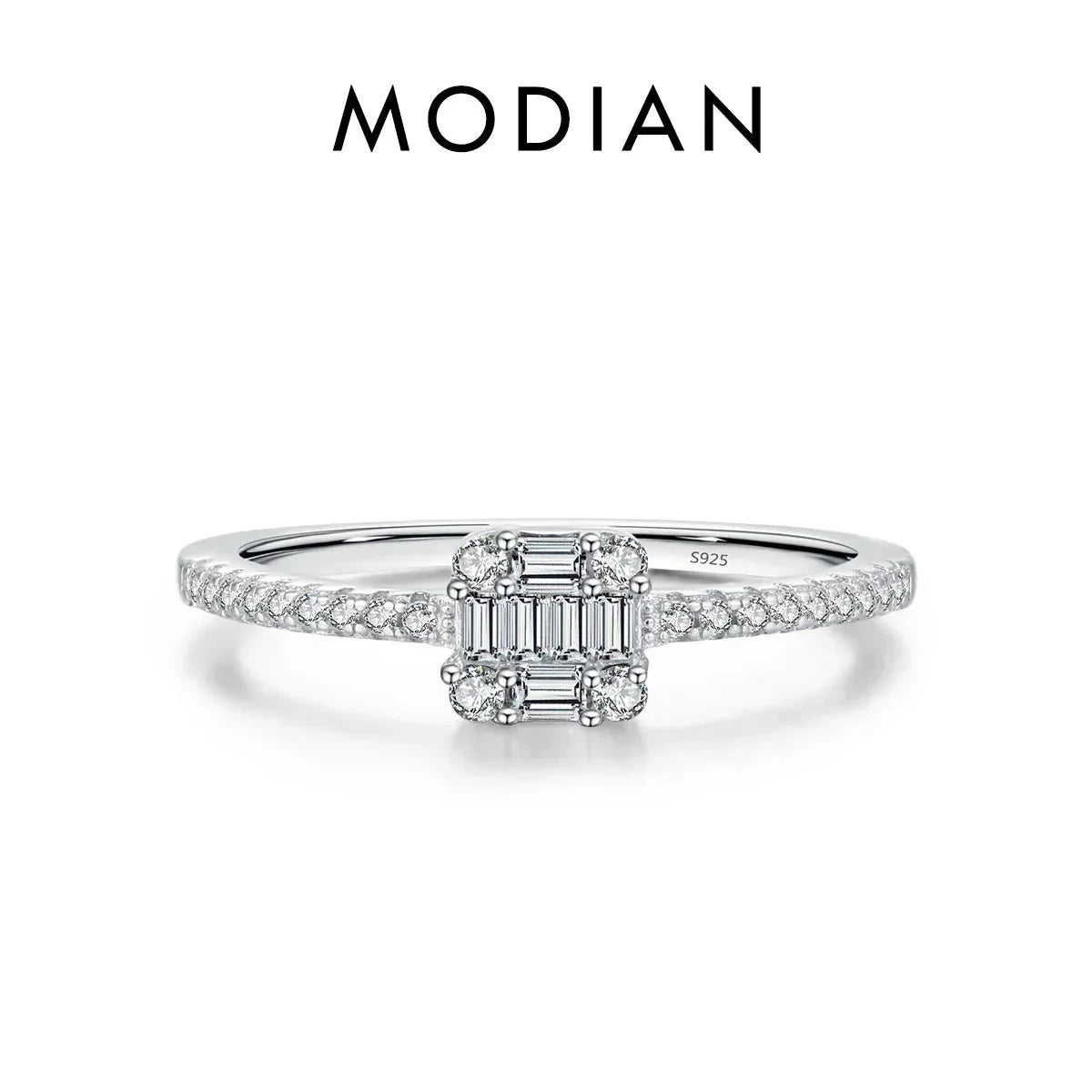 Solid 925 Sterling Silver CZ Ring