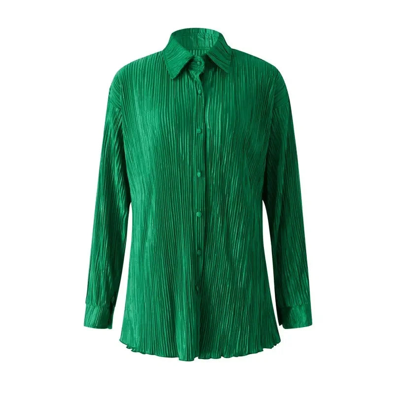 Essentials Long Sleeve Button Down Shirt Tops and Shorts Set