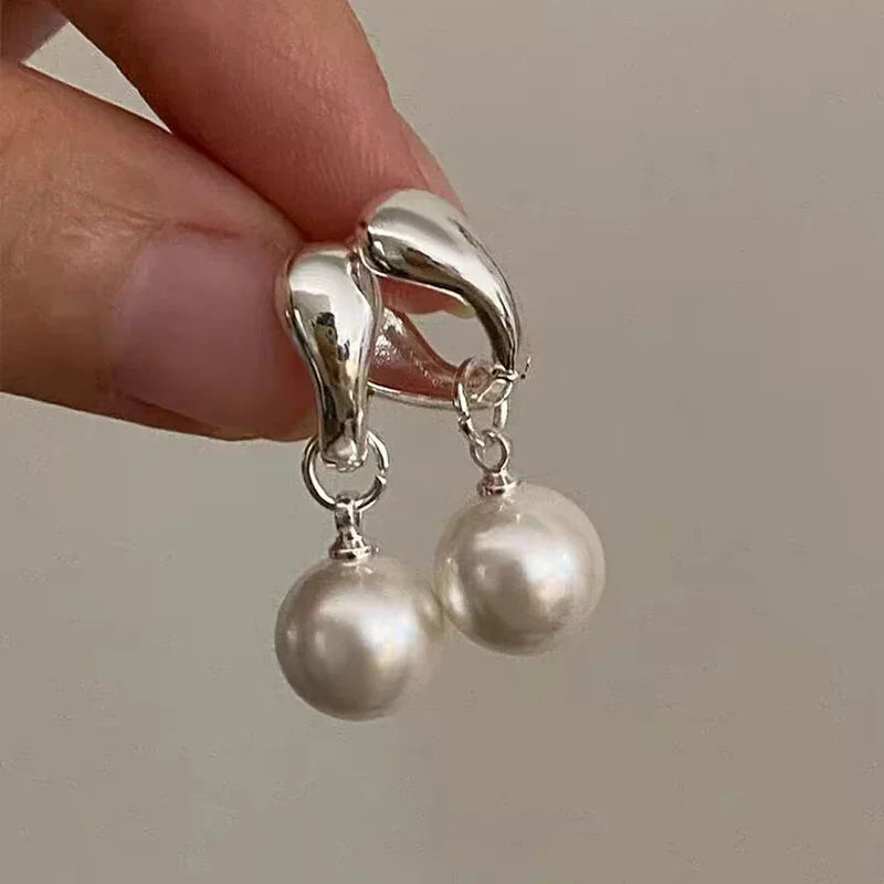 Lux Double Loop Drop Earrings