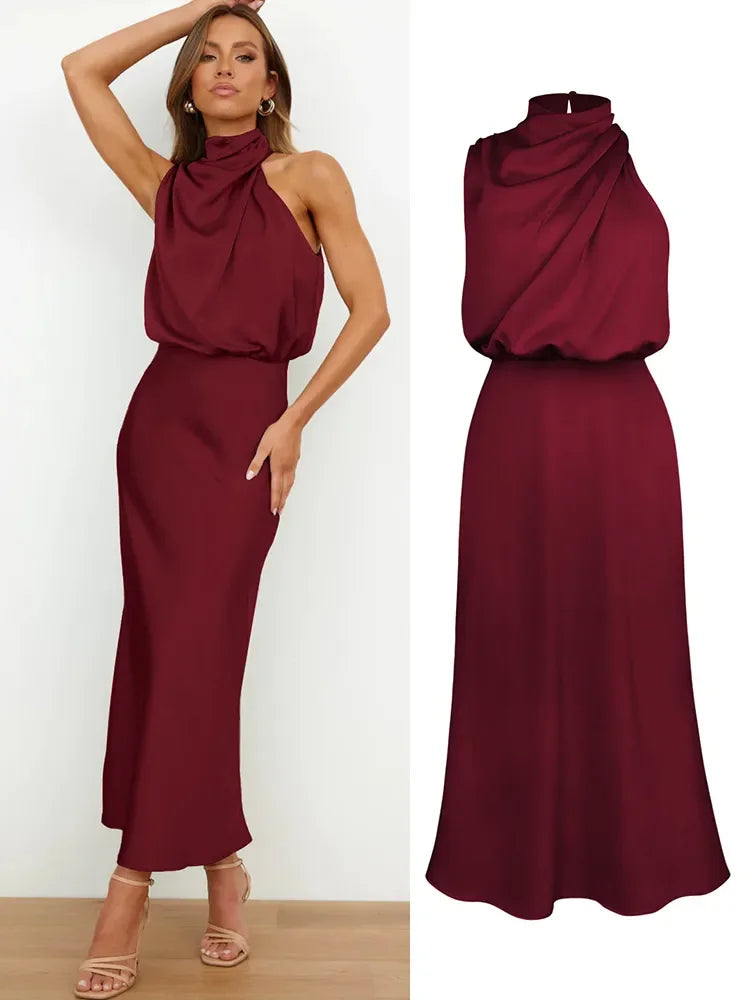 Mona Satin Evening Dress