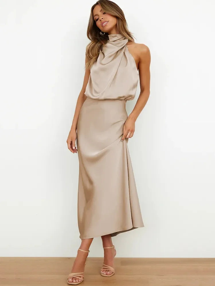 Mona Satin Evening Dress