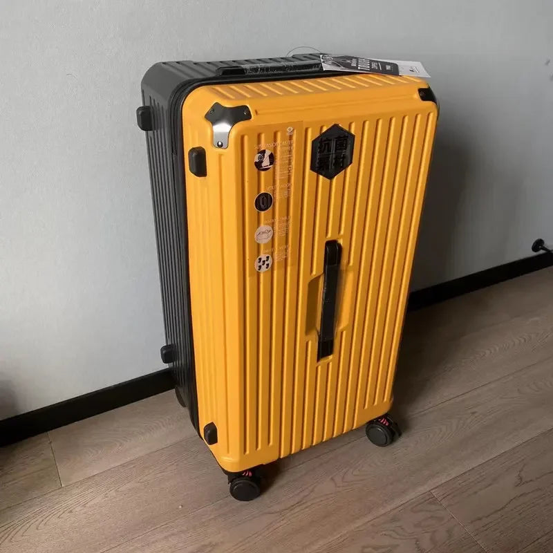 Oversized capacity suitcase student pull rod box 28 "brake wheel luggage password zipper style