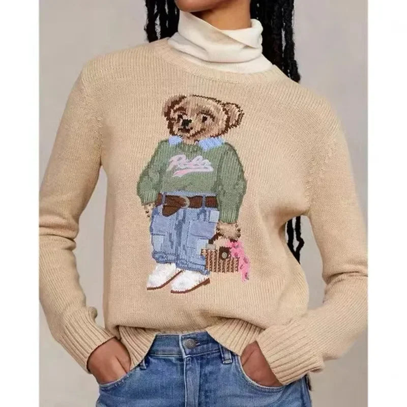 Designer Knit Bear Sweater