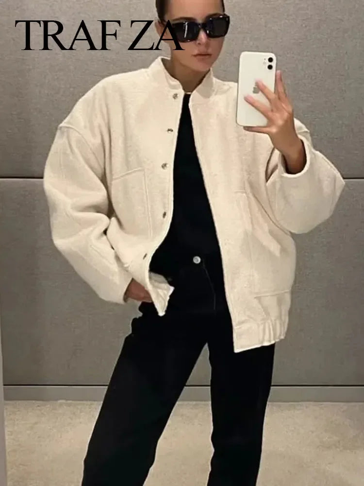 Fabulous Chicago Button Down Bomber Jacket