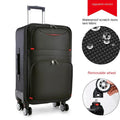 30" Large Capacity Black Luggage Waterproof Durable Trolley Case Oxford Cloth Detachable Spinner Wheel 20" Password Suitcase
