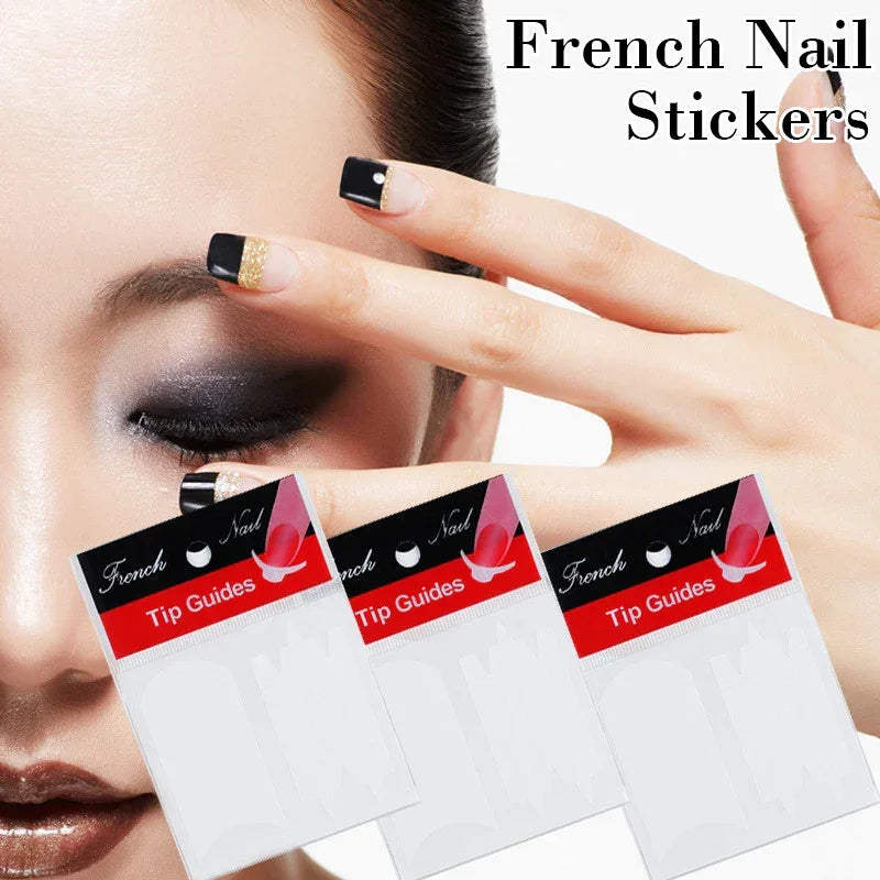 White French Manicure Nail Sticker Stencil