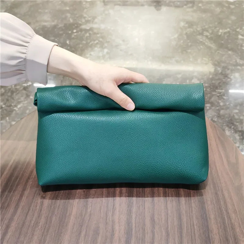 Soft Faux Leather Large Envelope Bag
