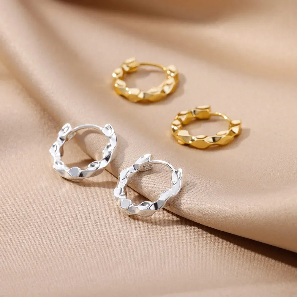 Lux Diva Stainless Steel Hoop Earrings