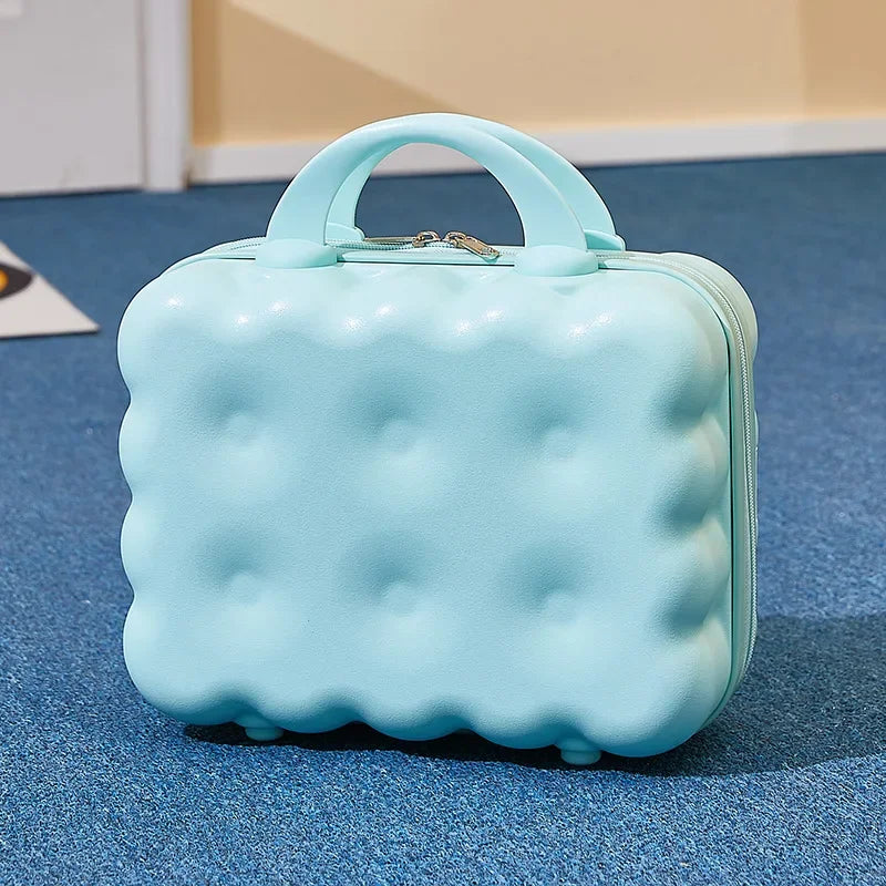 Large Pastel Suitcase With USB Charging Port & Cup Holder