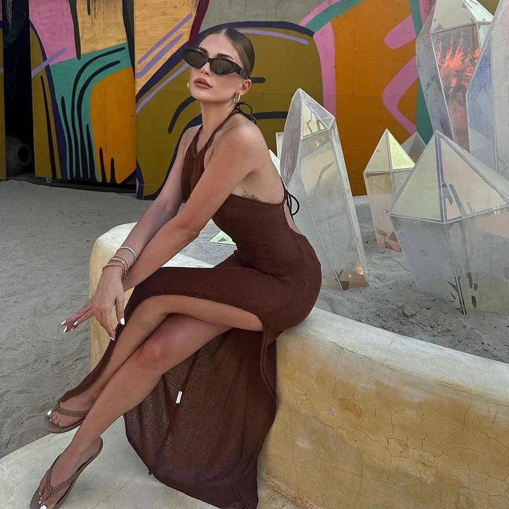 Hailey Halter Maxi Dress
