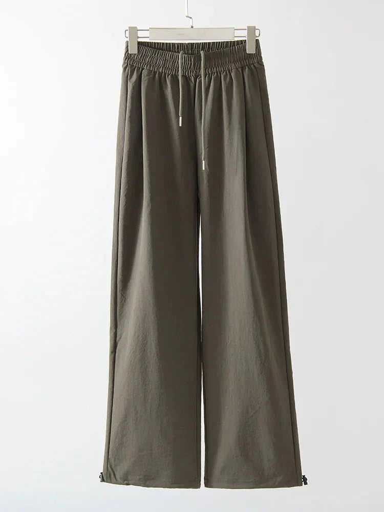 White Sweatpants For Women High Waist Loose Joggers Straight Trousers Female Black Spring Summer Casual Woman Long Pant Wide Leg