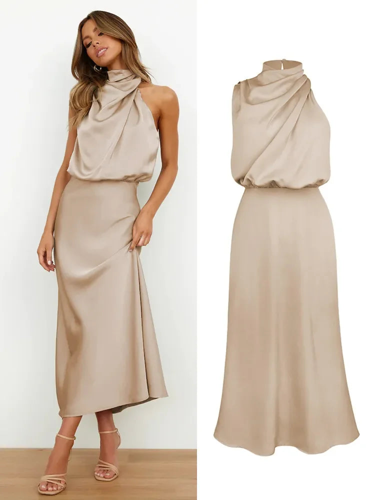 Mona Satin Evening Dress