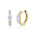 CRMYA Fashion Cubic Zirconia Cz Silver Gold Plated Hoop Earrings For Women Engagement Wedding Trendy Jewelry