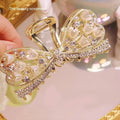 Luxury Flower Bowknot Hair Claw Women Crystal Alloy Tassel Hair Clips Girls Fashion Simplicity Shark Crab Clips Hair Accessoires