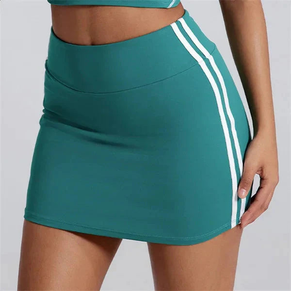 2025 1/2PCS High Waist Anti Shorts Yoga Set Women Sport Bra Gym Workout Skirt Fitness Sports Active Suit Tennis Badminton Wear