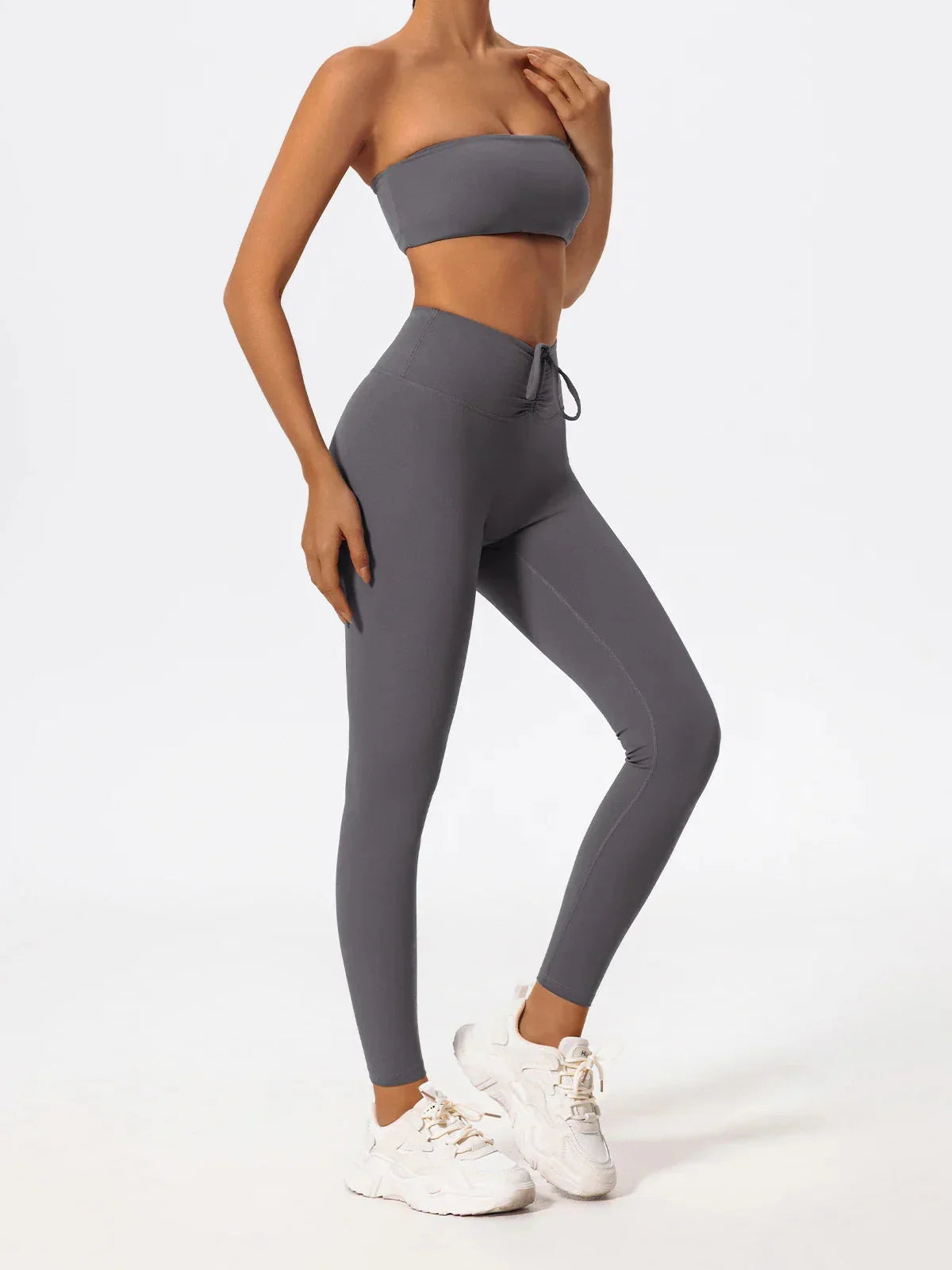 Ctenkevet Women Strapless Bra Suits Gym Workout Yoga Outfit Female Fitness Crop Top Outdoors Activewear Women Underwear Set