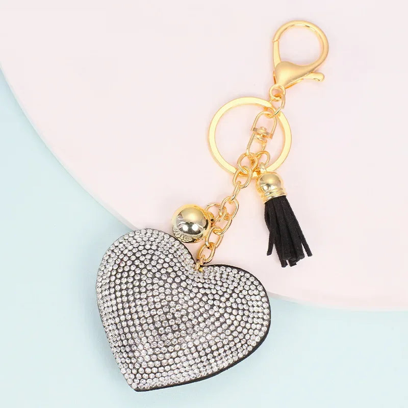 Heart Shaped Bling Keychain