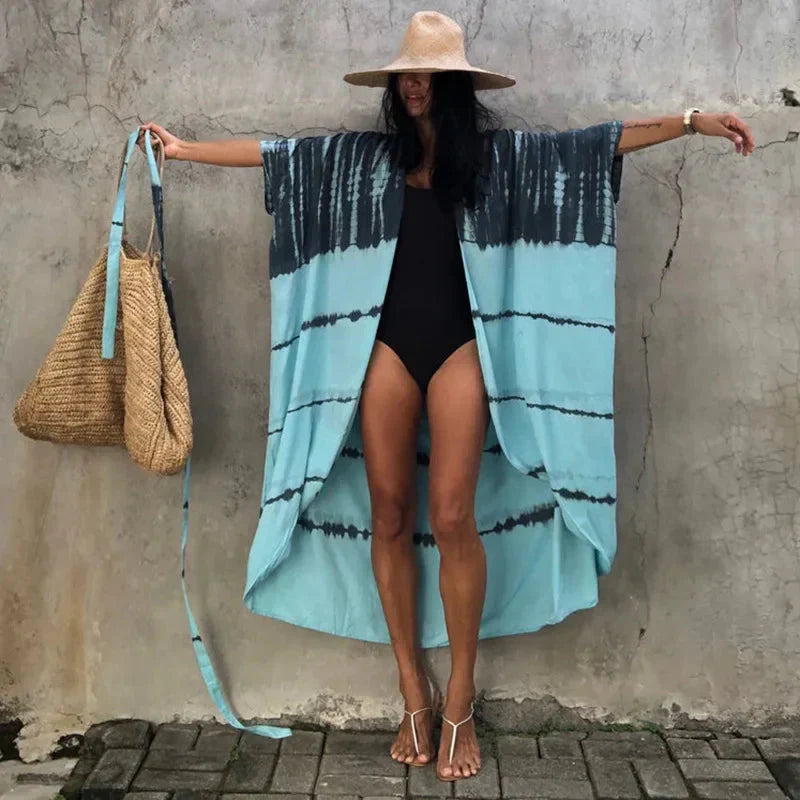 Tie Dye Kimono Summer Dress