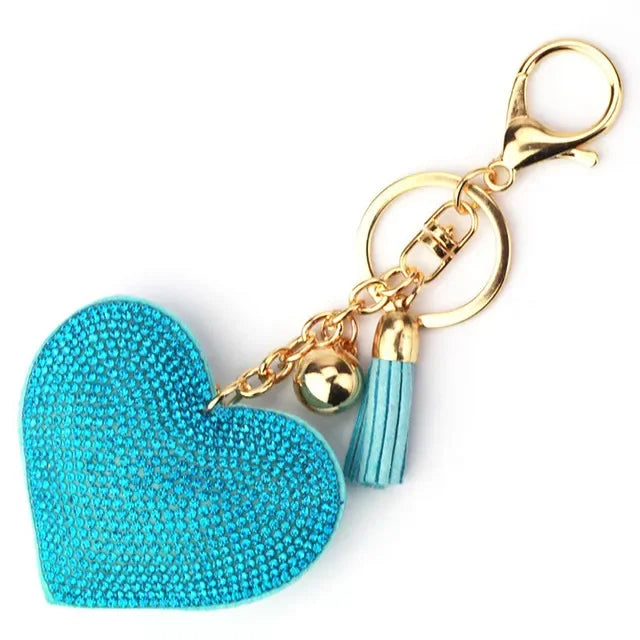 Heart Shaped Bling Keychain