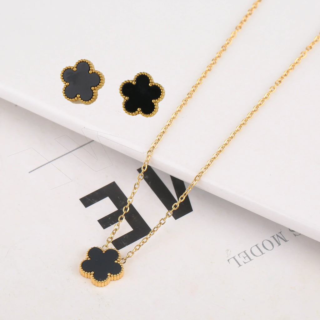 Gold Plated Stainless Steel Flower Bracelet