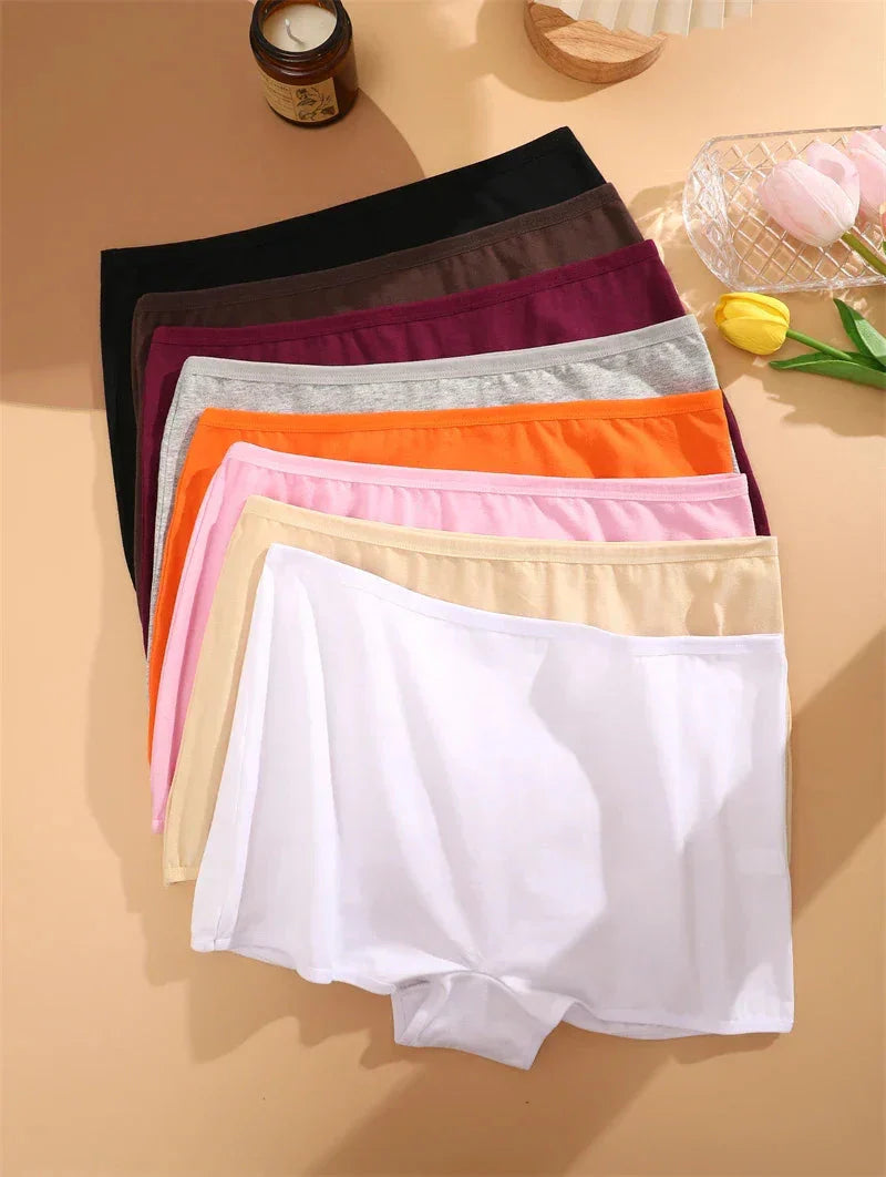 Women's Cotton Seamless Sports Boxers XS-XL