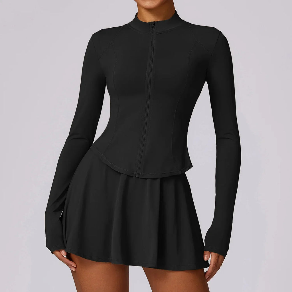 Long Sleeve Sports Skirt Set