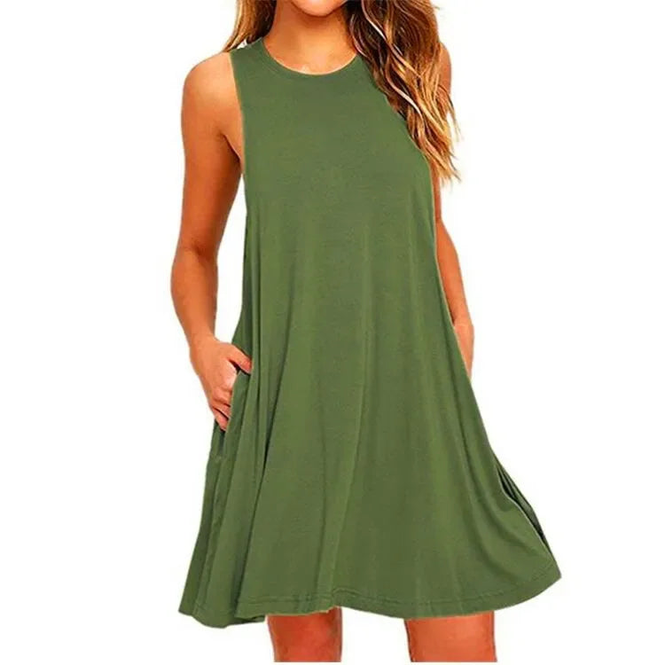 Everyday Casual Dress With Pockets