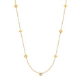 Lux Stainless Steel Zircon Flower Necklace