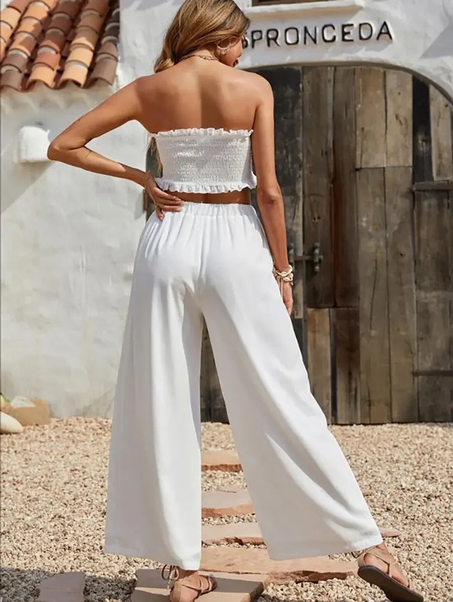 LUX Resort Bandeau & Wide Leg Pants Set