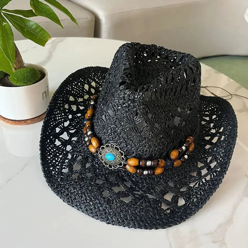 Vintage Boho Beach Straw Hat