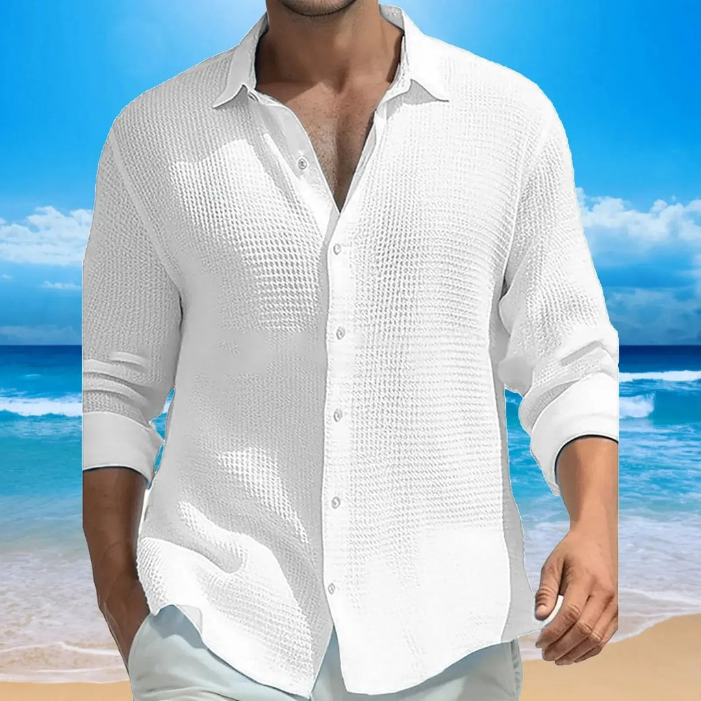 Men’s Italian Waffle Long Sleeve Top