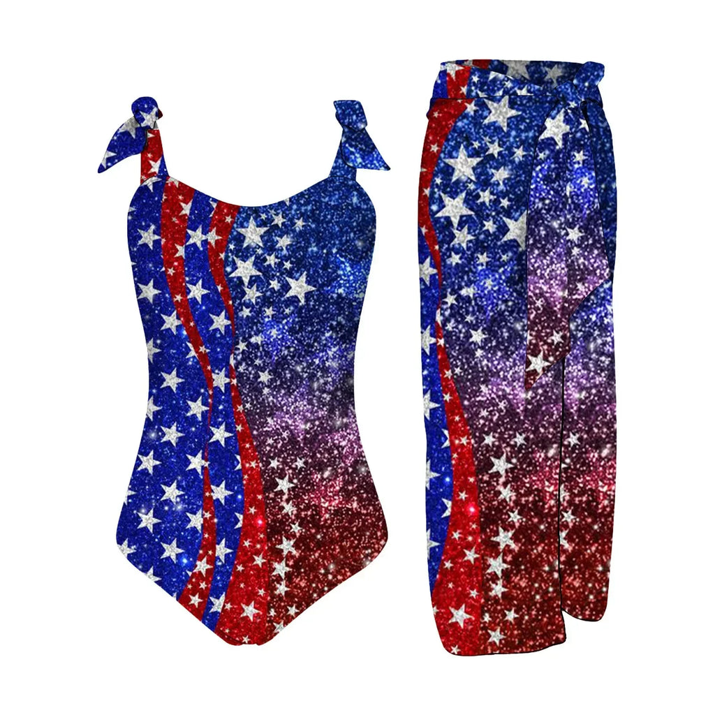 Women’s USA Swimsuit & Sarong Set