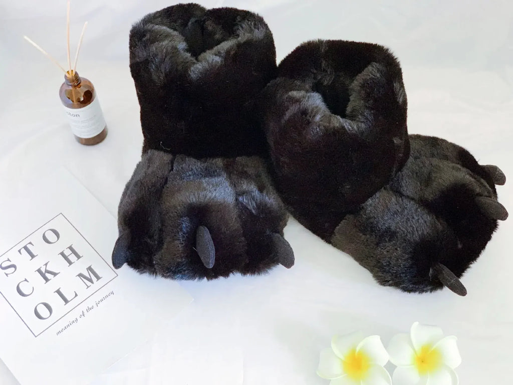 Cute Bear Claw Winter Slippers
