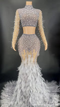 Beaded LUX Maternity Photo Shoot Dress