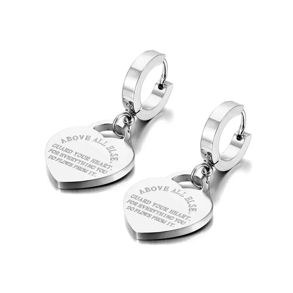 Titanium SS Charm Pendant Necklace