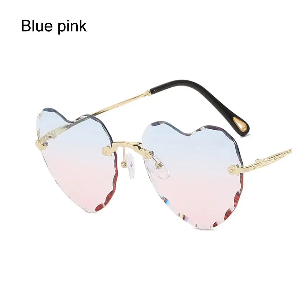 Heart-Shaped Rimless Sunglasses UV400
