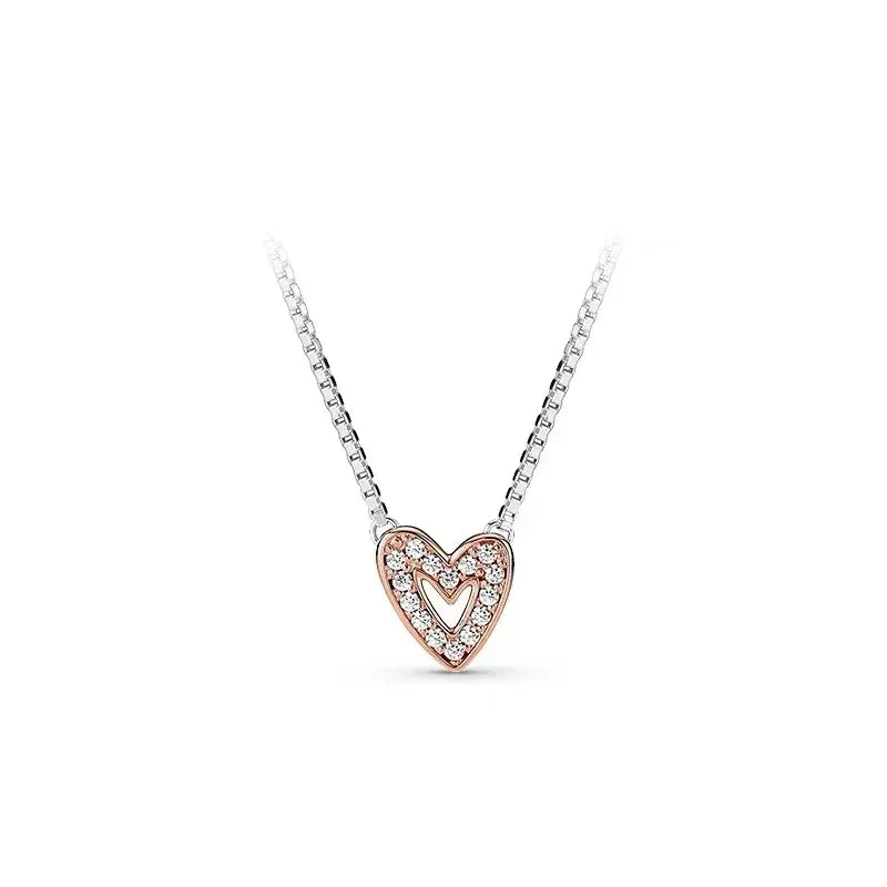 Friendship 925 Sterling Silver Zircon Necklace