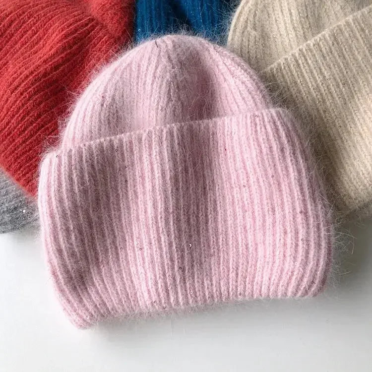 Women’s Rabbit Fur Beanie Hat