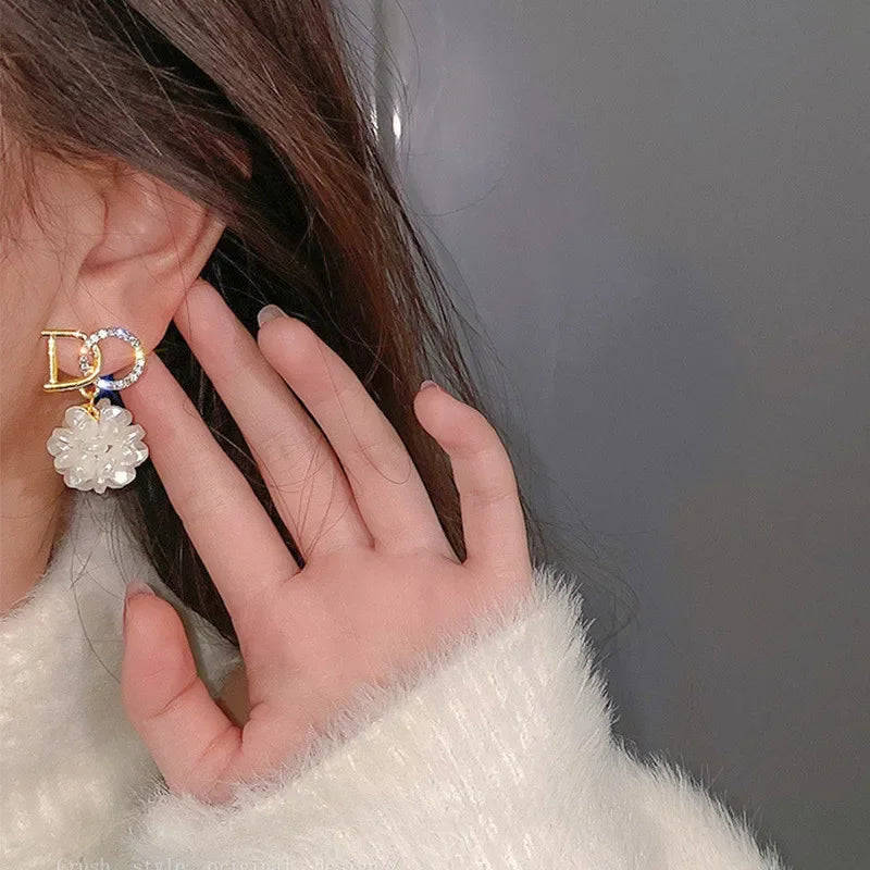 LUX Zircon Pearl Drop Earrings