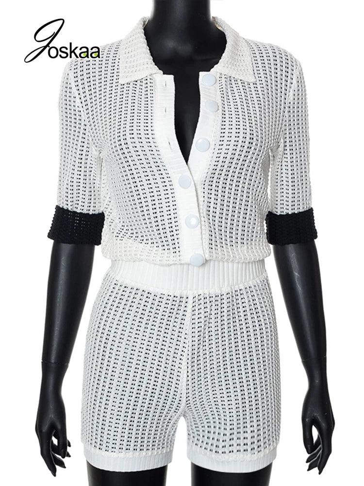 Stella Short Sleeve White Romper